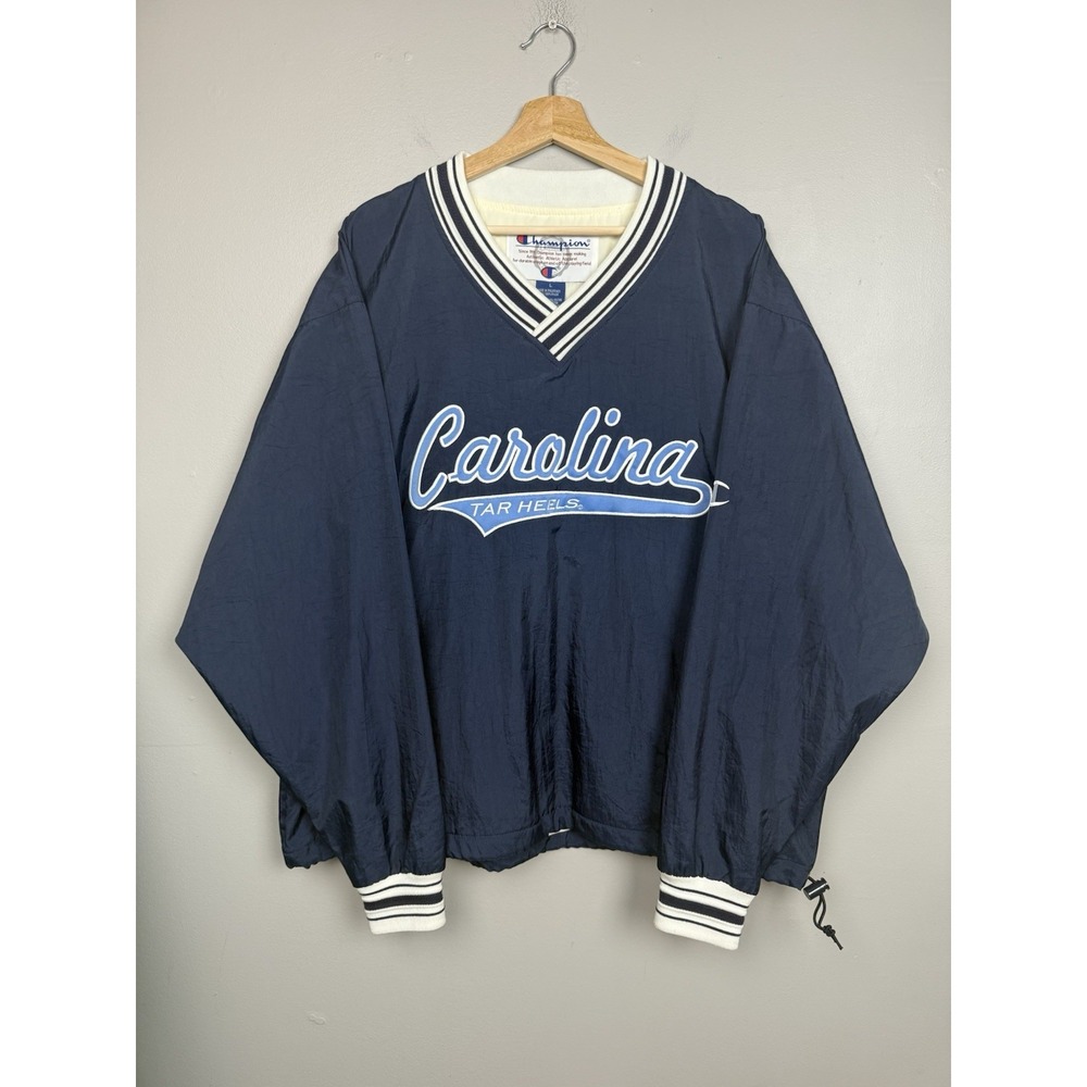 Vintage Champion‎ North Carolina Tar Heels Pullover Varsity Windbreaker Men's Lg